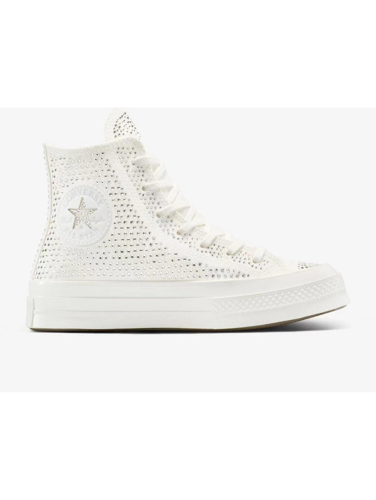 Converse Chuck 70 High With Swarovski Crystals âWhiteâ A16170c Size 9.5 New